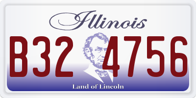 IL license plate B324756