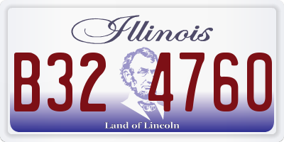 IL license plate B324760