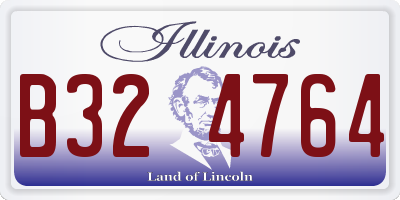 IL license plate B324764