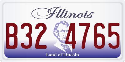 IL license plate B324765