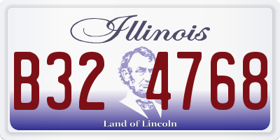 IL license plate B324768