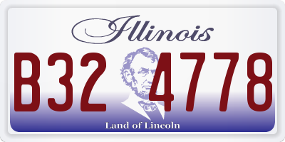 IL license plate B324778