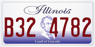 IL license plate B324782