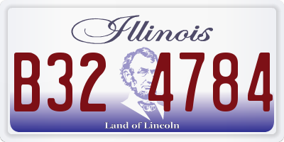 IL license plate B324784