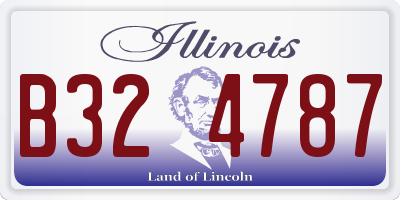 IL license plate B324787
