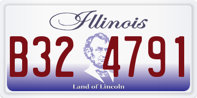IL license plate B324791