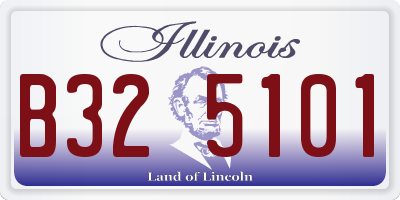 IL license plate B325101