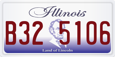 IL license plate B325106