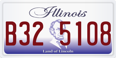 IL license plate B325108