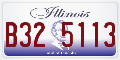 IL license plate B325113