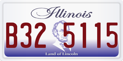 IL license plate B325115