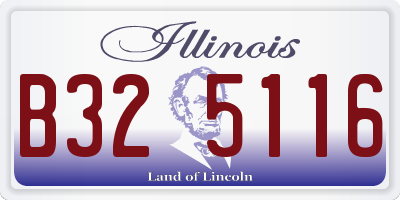 IL license plate B325116
