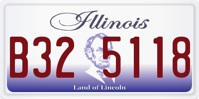 IL license plate B325118