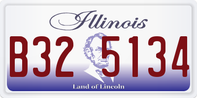 IL license plate B325134