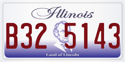 IL license plate B325143