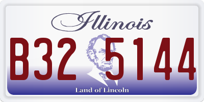 IL license plate B325144