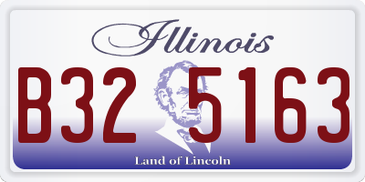 IL license plate B325163