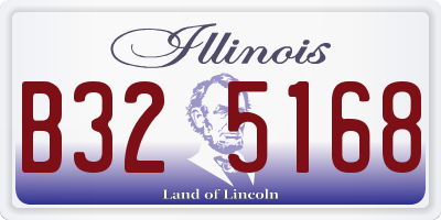 IL license plate B325168