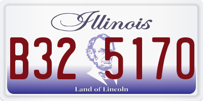 IL license plate B325170