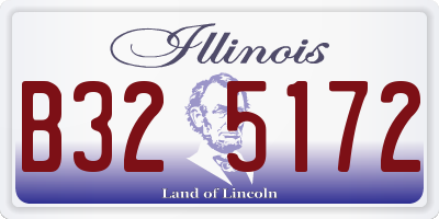 IL license plate B325172