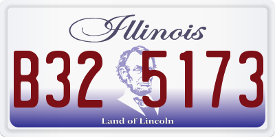 IL license plate B325173
