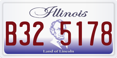 IL license plate B325178