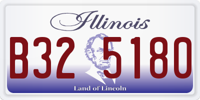 IL license plate B325180