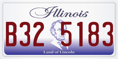 IL license plate B325183