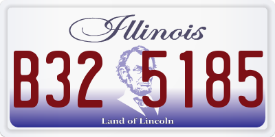 IL license plate B325185