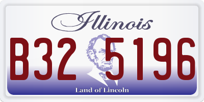 IL license plate B325196