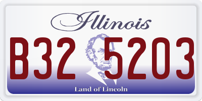 IL license plate B325203