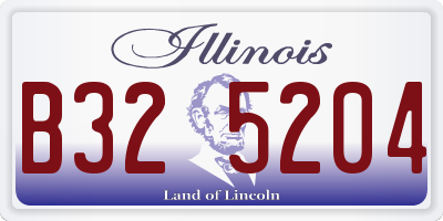 IL license plate B325204