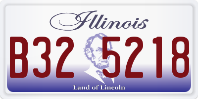 IL license plate B325218