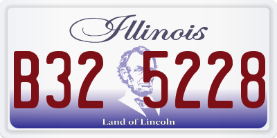 IL license plate B325228