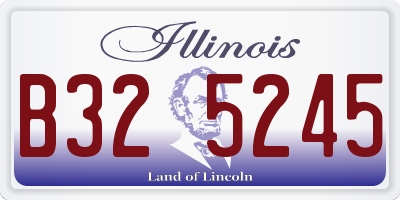 IL license plate B325245