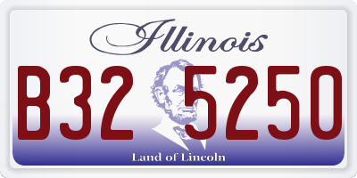IL license plate B325250