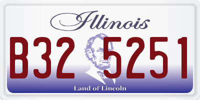 IL license plate B325251