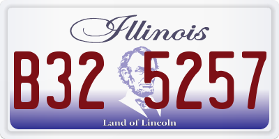 IL license plate B325257
