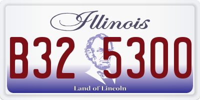 IL license plate B325300