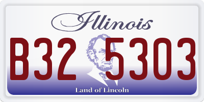 IL license plate B325303