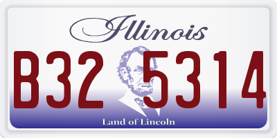 IL license plate B325314