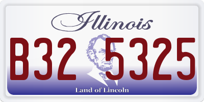IL license plate B325325