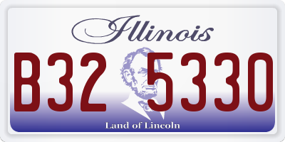 IL license plate B325330