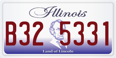 IL license plate B325331