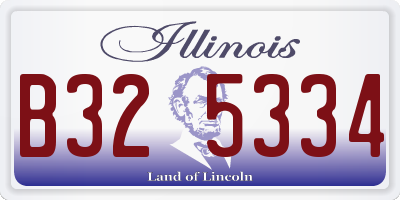 IL license plate B325334