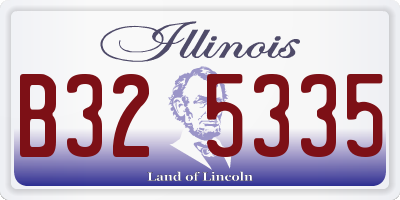 IL license plate B325335