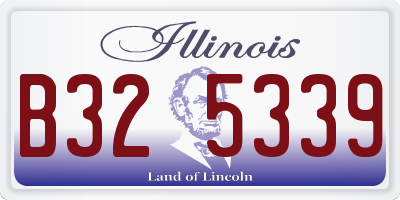 IL license plate B325339