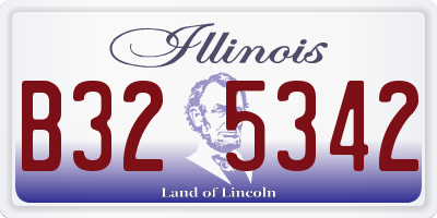 IL license plate B325342