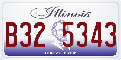 IL license plate B325343