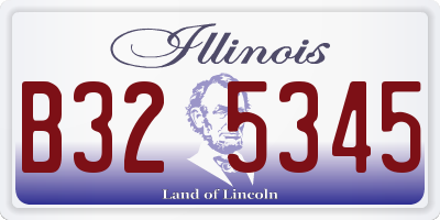 IL license plate B325345